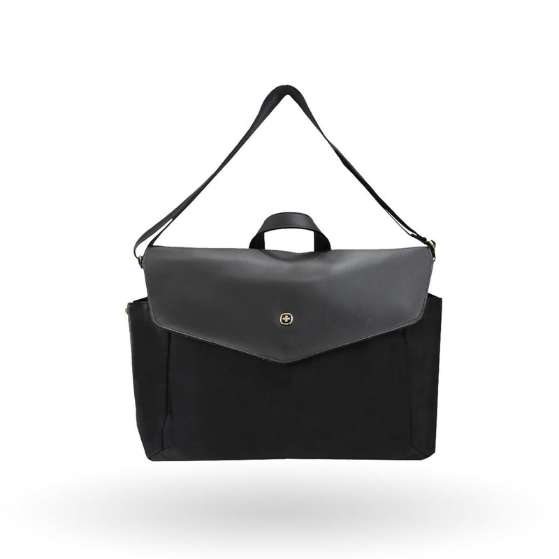 Messenger Wenger MarieZoe, para laptop de 14", 605092, Color Negro, tipo maletín, barra estabilizado
