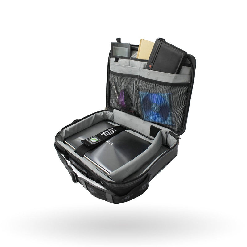 Maletín ejecutivo Swiss Gear Insight, para laptop de 15", 27469140, color negro, múltiples bolsillos